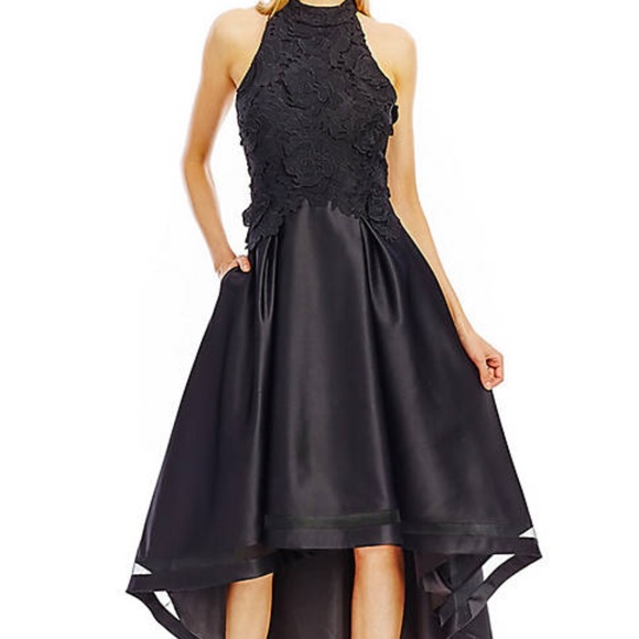 Nicole Miller Dresses & Skirts - Nicole Miller Hi Low Lace Top Halter Gown